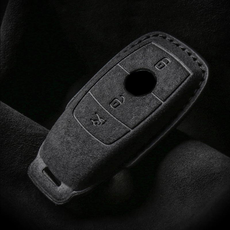Чехол для автомобильного ключа из замшевой кожи для Mercedes Benz E Class W213 W205 E200 E260 E300 E320 AMG CLA 2018 2019 2020, чехол для дистанционного брелока