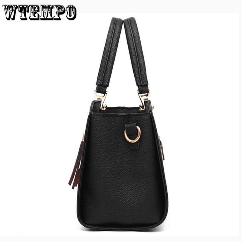 WTEMPO Сумка через плечо для женщин, сумки-мессенджеры, женская сумка из искусственной кожи в стиле ретро с кисточками