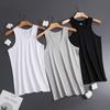 Men's Summer Cotton Ribbed Slim Fit Tank Top with Spaghetti Straps and Racerback.