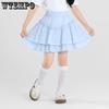 Короткая юбка для девочек, летняя юбка в корейском стиле для девочек, детская юбка-трапеция, юбка-полуюбка принцессы