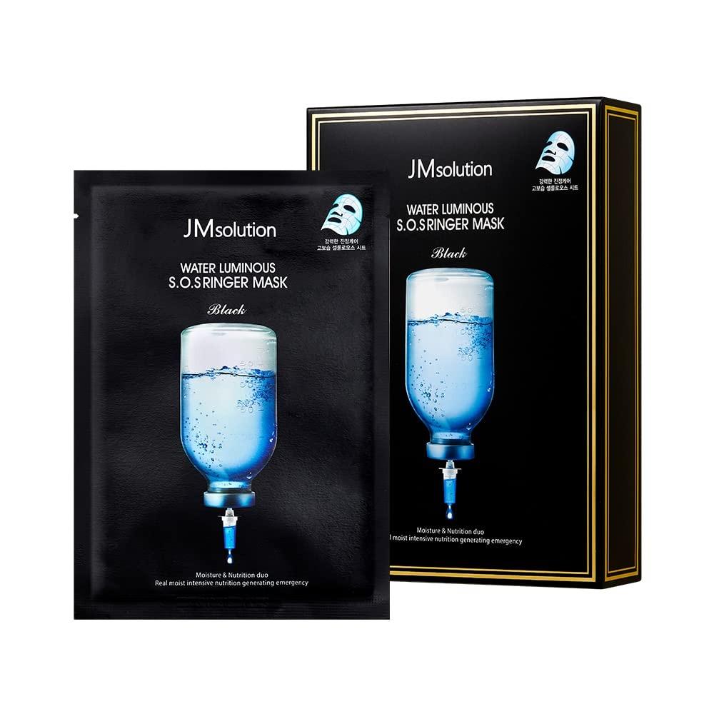 JMSOLUTION Водная светящаяся S.O.S маска-ринжер Плюс, Интенсивное увлажнение и глубокое питание, 35 мл x 10 шт.