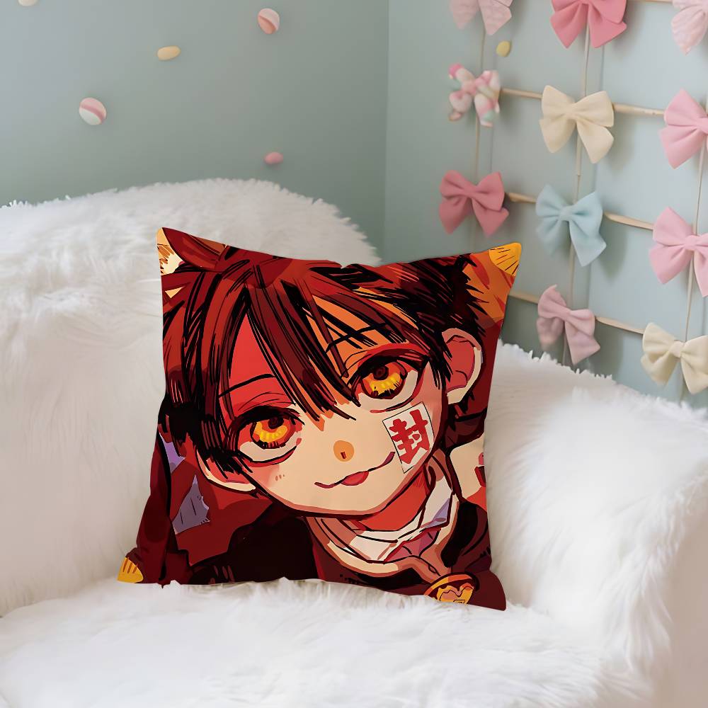 ToiletBound Hanakoskuns Case Plush Fabric Soft Pillowcase Double Sided Print Cushion Cover Household Gifts
