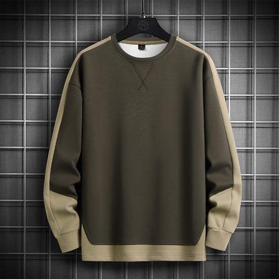Sweatshirts Men Patchwork Long Sleeve Hoodie Streetwear Tops Male Hip Hop Harajuku Korean Mens Casual O-Neck Pullover