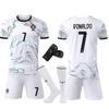 Portugal Away White No. 7 Ronaldo Soccer Jersey, Sizes 14-3XL for Kids & Adults