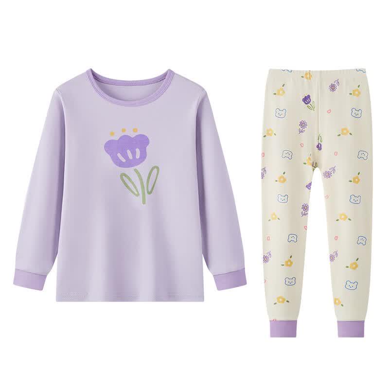 DEESHA Girls Pure Cotton Class A Thin Autumn Underwear Set