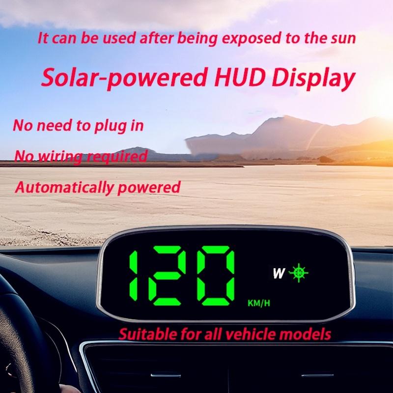 1 шт. Автомобильный спидометр Солнечный Head Up Display GPS Цифровой Интеллектуальный Светочувствительный HUD Дисплей скорости Цифровая Авто Электроника