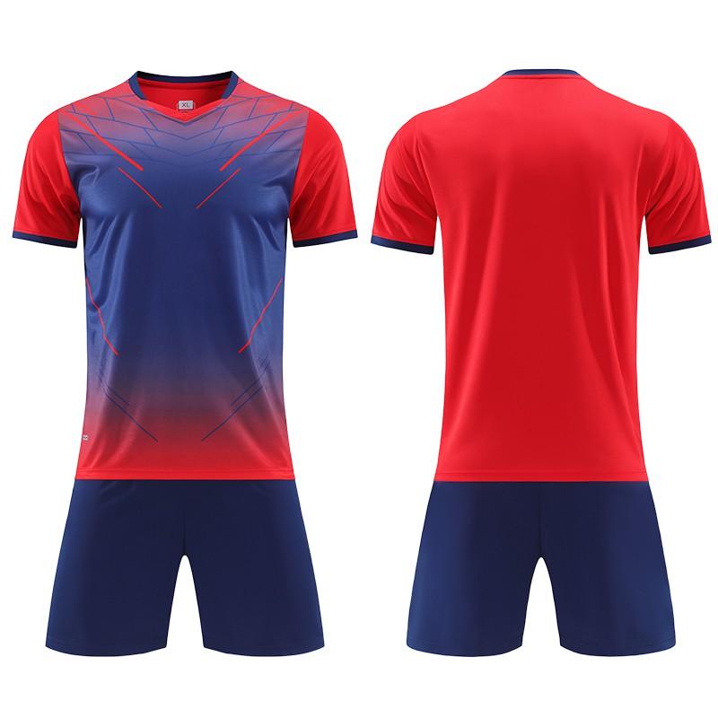 Mens Soccer Jersey Set Short Sleeve Team Training Uniform Breathable Football Shirt Kids