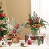 26/30CM Artificial Christmas Tree Table Decoration Simulation Red Berries Pinecone for Home Office Decor 2025 New Year Gift