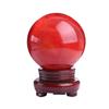 TOMMYFIELD Crystal Ball Natural Stone Crystal Purification Red Crystal Ball Ball Crystal Ball Feng Shui Lucky Charm Red Crystal (Diameter 10cm)