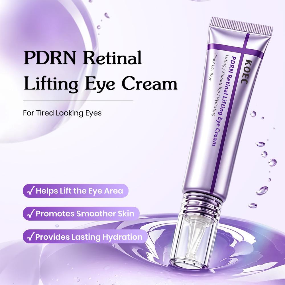 PDRN Retinal Eye Cream 30ml, Niacinamide Hydrating Moisturizer for Eye Area Daily Skin Care