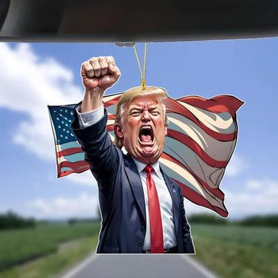 Трамп Подвеска для автомобиля Автомобильные подвески Автомобильное зеркало заднего вида Подвесные украшения Декор салона Рождественская сумка Подвесные украшения