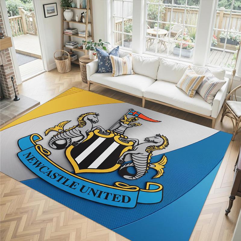 Футбольный дизайн Newcastle United Хрустальный бархатный ковер Уютный Не?Нескользящий ковер с принтом для спальни, гостиной, прихожей