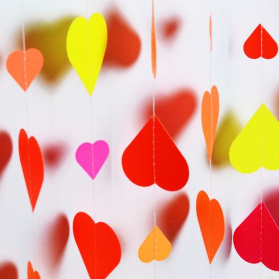 UV Neon Party Decoration Fluorescent Star Heart Circle Dot Garland Glow In The Dark Hanging Streamers Banner for Baby Bridal Shower Birthday Decor