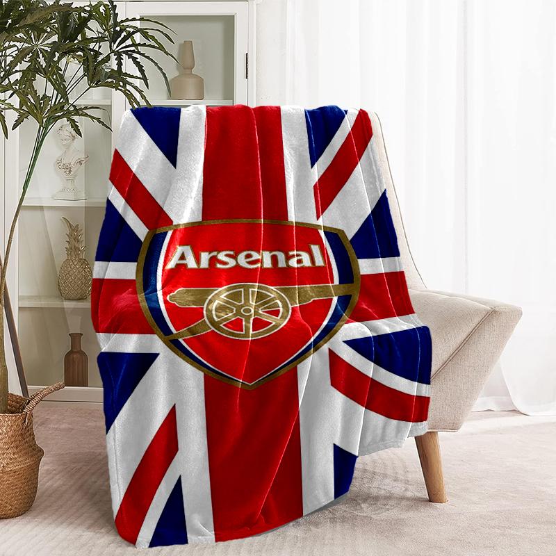Плед Arsenal F.C. - Мягкий и Удобный, для Спальни, Путешествий, Дивана, Домашнего Декора - Подарок на День Рождения, Рождество для Друга