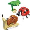 AI Tung Tung Sahur Building Blocks Figurine Shan Hai Jing Animal World Insect Set Brick Fox Running Shoes Shark Toy Gift Model