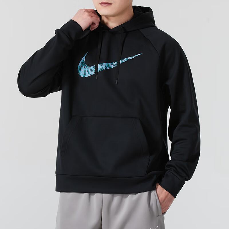 Nike FW24 Модная удобная универсальная флисовая толстовка с капюшоном Мужская толстовка черного цвета HJ3109-010