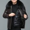 Leather Jacket Men's Genuine Leather Men's Winter New Fox Fur Collar Removable Lining Sheepskin Down Jacket Men's Jacket