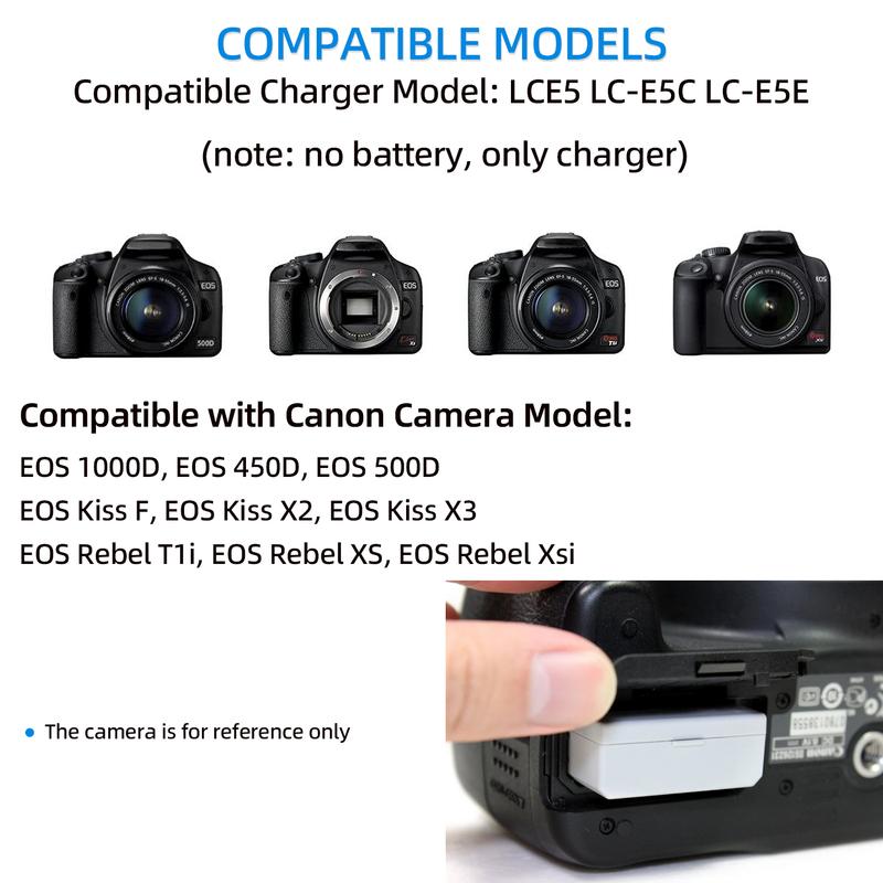 Зарядное устройство KUTOU LP-E5 LC E5 LC E5E для камер Canon EOS 1000D 450D 500D Kiss F X2 X3 Rebel T1i XS Xsi