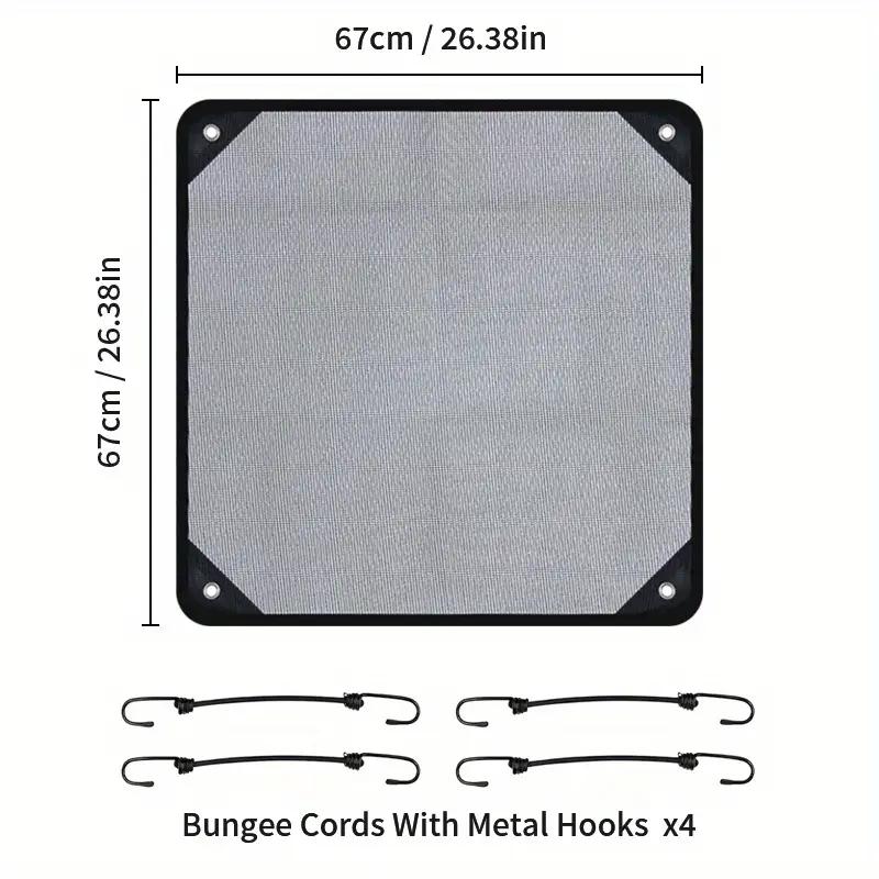 All-Season Outdoor AC Cover - Black Mesh, Sleek Design for Window Units, Weather Resistant Shield