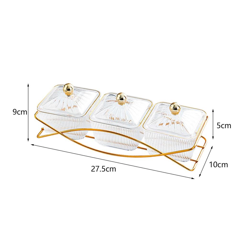 Nordic Fruit Snacks Serving Platter with Lid Storage Container Dried Fruit Tray for Home Kitchen Sweet Cookies Nuts Party