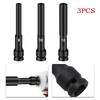 Impact Wrench Hex Socket Spanner Converter 3pcs Black