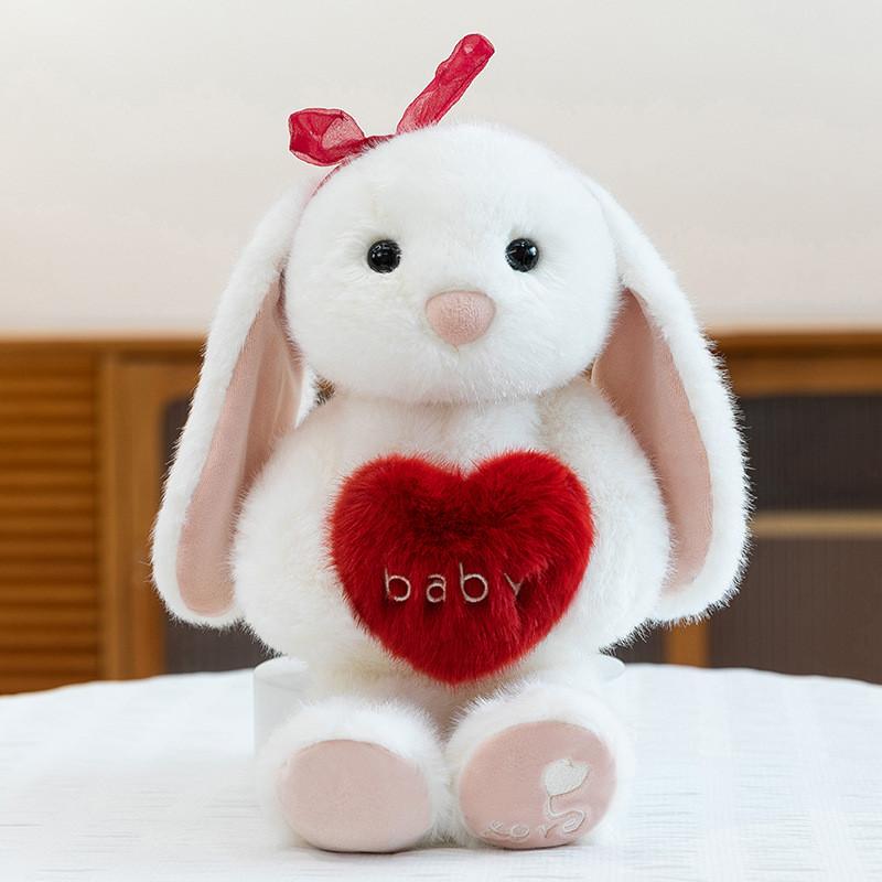 Cute Heart Hugging Cartoon Rabbit Plush Doll Children Toy For Kids Comfort And Decorative Space