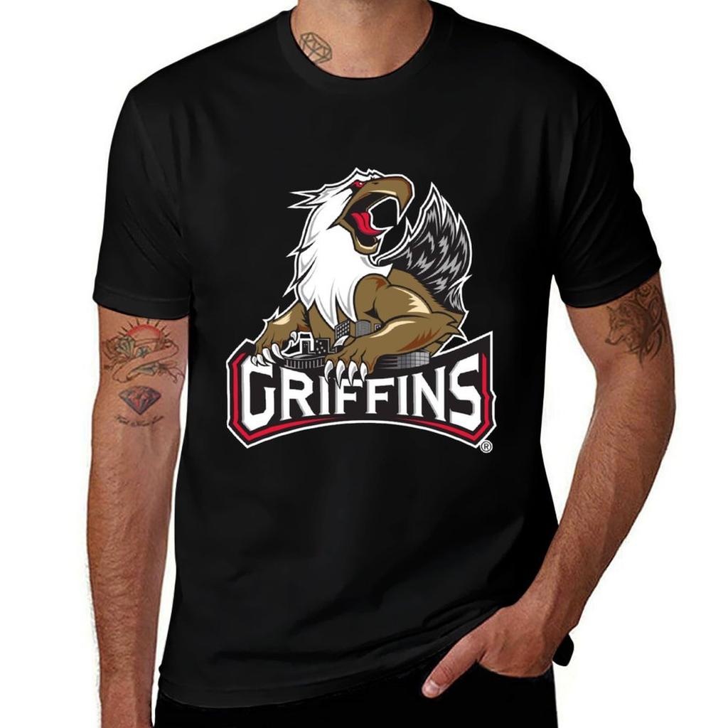 Grand Rapids Griffins49 Футболка Рождественская Тема Футболка Топ