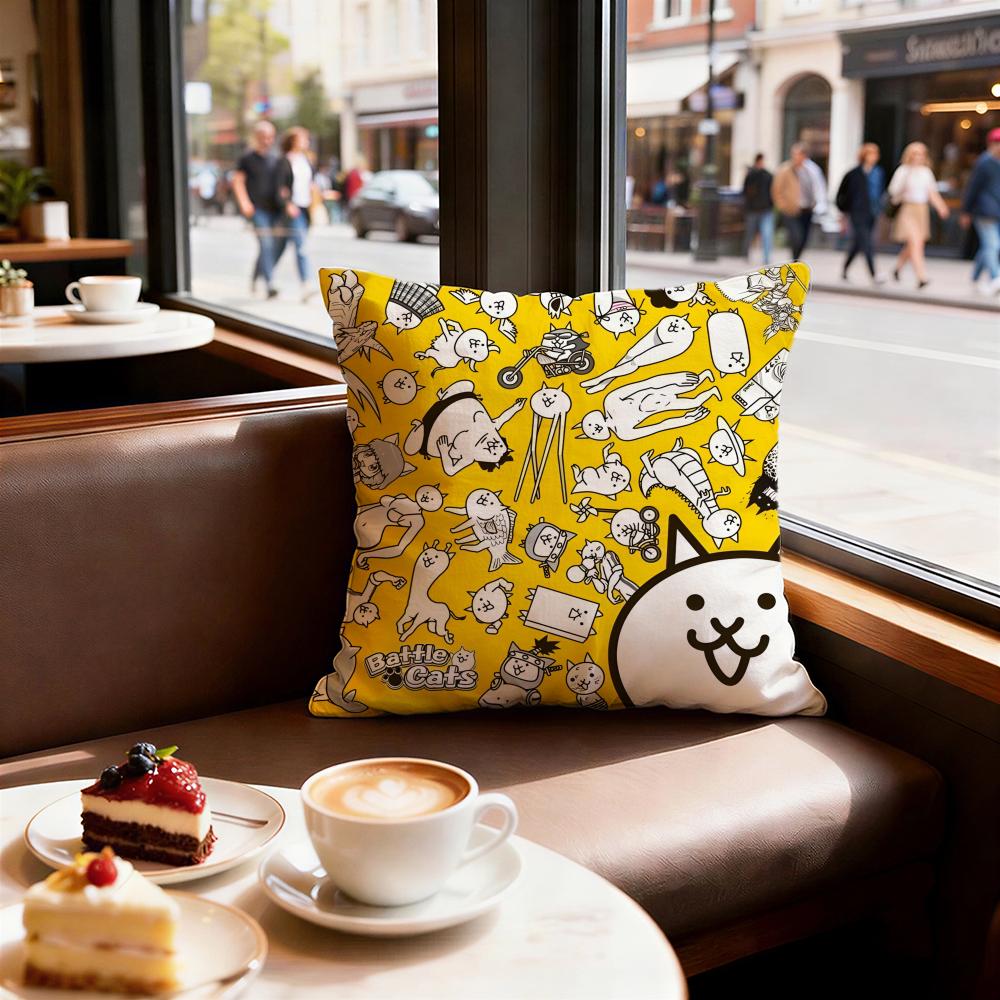 Game The Battle Cats Cushion Cover Decorative Cushions Covers Cover Sofa x Pillow  Piece x x Pillowcase