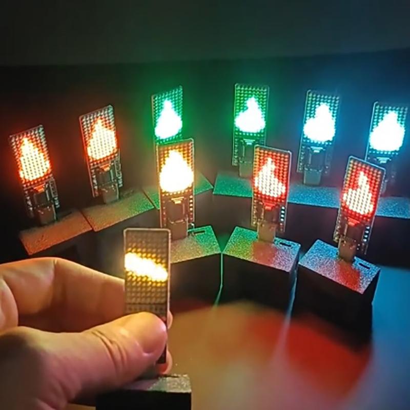 Светодиодная свеча с эффектом пламени, 8 режимов, USB-зарядка, портативная атмосферообразующая лампа для декора сцены свадьбы, предложения