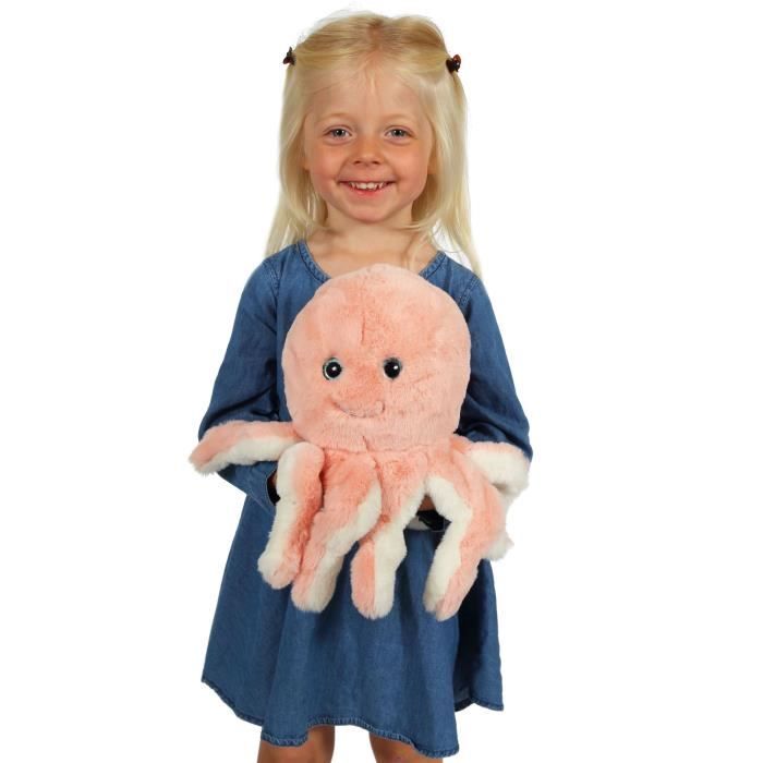 Peluche Pieuvre - GIPSY TOYS - Rose, 32 cm