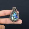 Abalone Shell 999 Copper Wire Wrapped Pendant, Handmade Gemstone Pendant Jewelry, Gifts For Wife Brand New Pendant