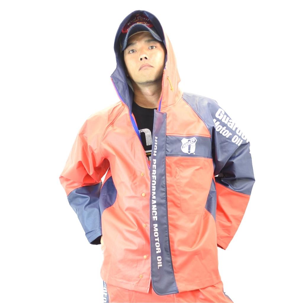 Authentic Marine PVC Rainwear Marine "76Lubricants" jacket/No.76-MJ153 (5L, Orange)