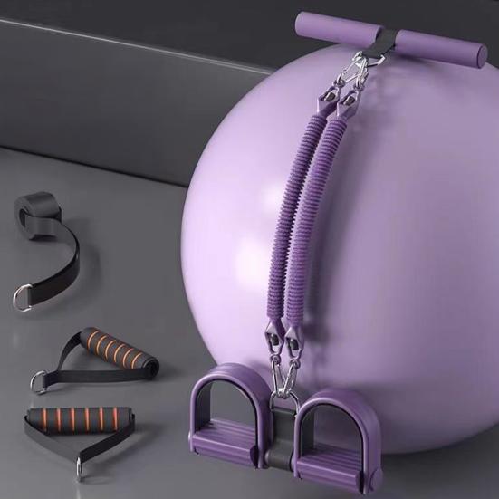 2/3/4-Tube Pedal Puller Resistance Band with Handle Multifunction Elastic Yoga Sit-up