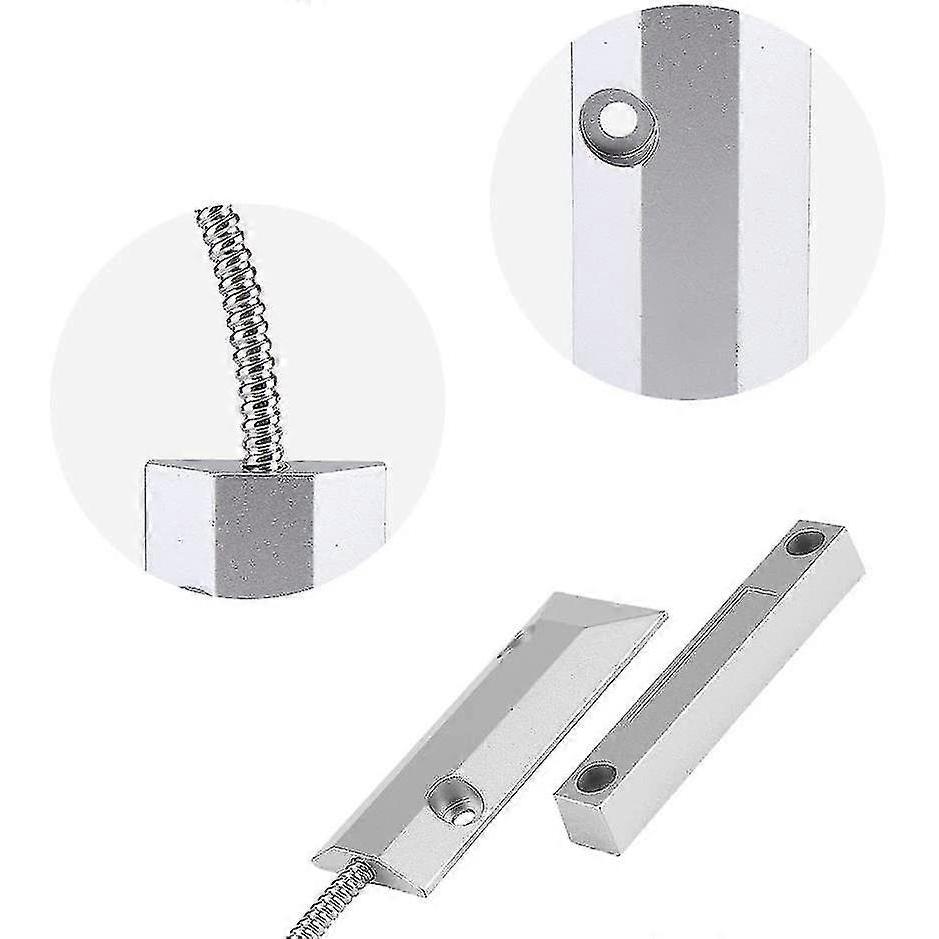 Magnetic Contact Sensor Detector Alarm For Metal Door Window Door Opening Detector Security Alarm System With Cable Safety Kit Of Domestic Garage