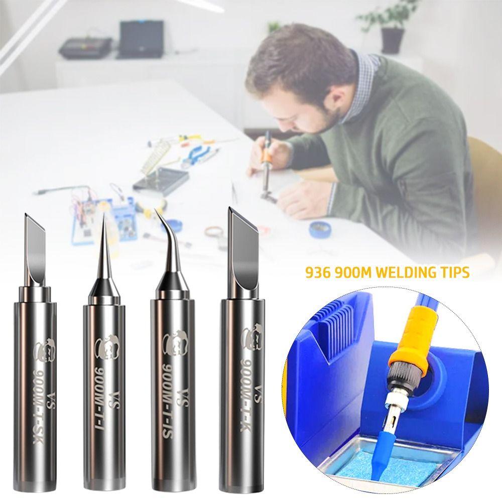 1Pcs High Quality 900M Soldering Iron Tip 4mm Lead-free Oxygen-free Copper Tips for 936 937 Soldering Stations Solder Iron Tip