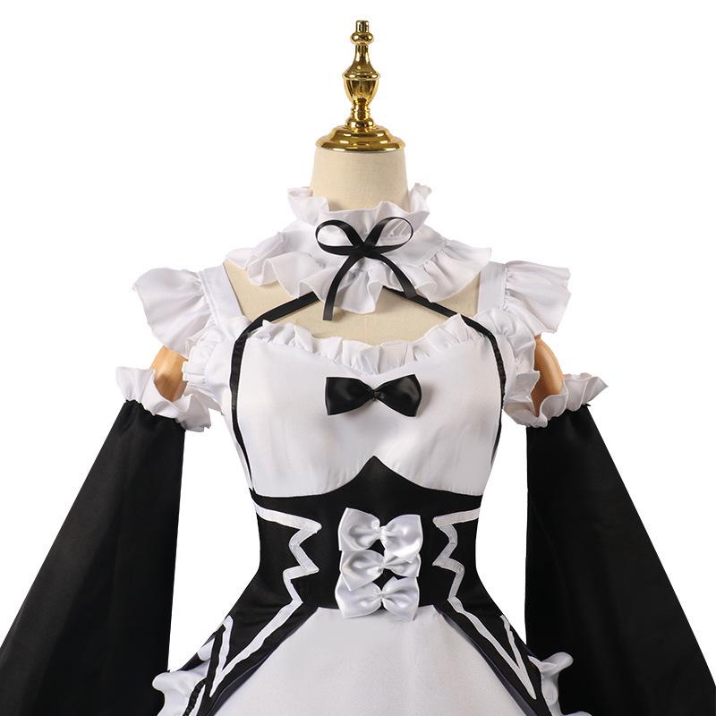 Косплей-наряд горничной в стиле аниме Re:Zero - Рем и Рам