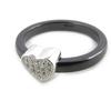 Silver Ring 'Love' Black (ceramic)