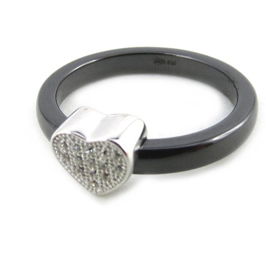Silver Ring 'Love' Black (ceramic)