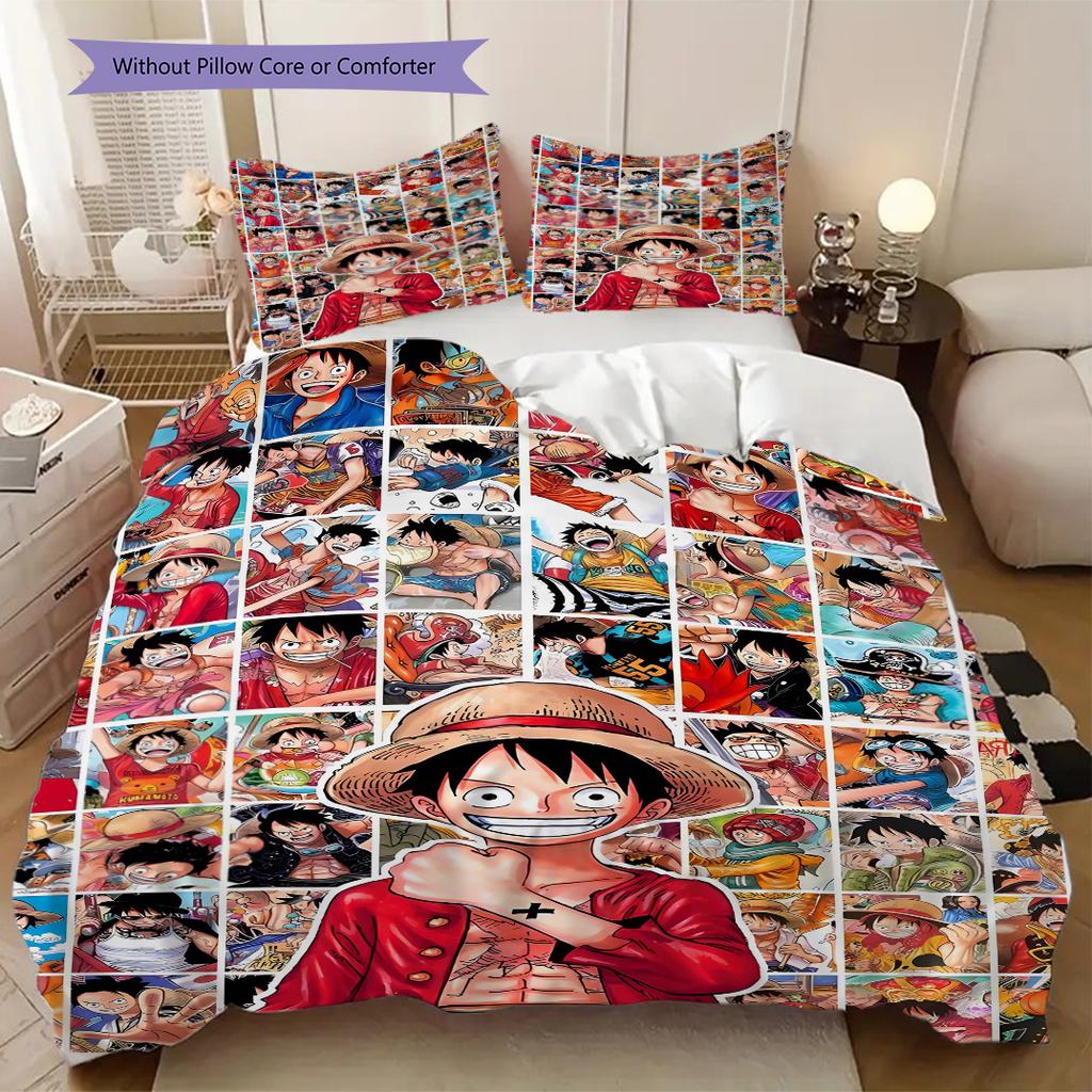 Anime One Piece Soft Comfortable Duvet Cover, Children's Bedding Set Gift, Various Sizes Available LXR175