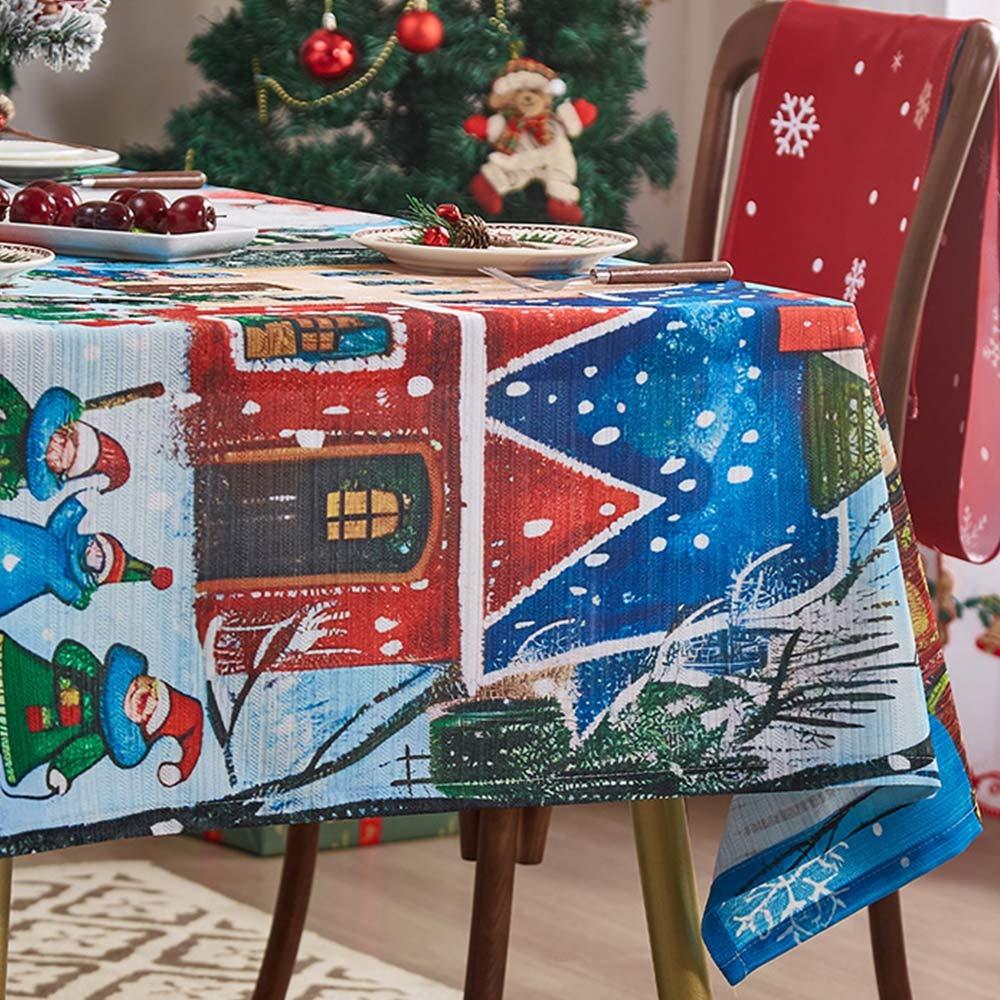 140*100см Рождественская скатерть Водонепроницаемая Рождественская скатерть Рождественская скатерть Журнальный столик