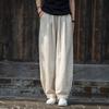 Spring and Summer Literary Loose Casual Cotton and Linen Thin Long Pants Ladies Bloomers