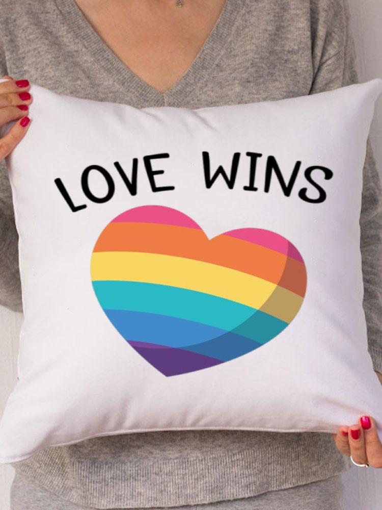 Наволочка Rainbow Love Wins для новой пары, декор для спальни, наволочка Love Tic Tac Toe, подушки для свадебного подарка Love 45*45 см