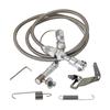 Stainless Steel Universal 24"/36'' Throttle Gas Cable & Spring Set Street Hot Rod Performance For Ford Chevy Silver