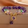 1 Piece Retro Elegant Amethyst Bead Bracelet, Women's Fashion Jewelry, Suitable for Daily Wear and Gifts
