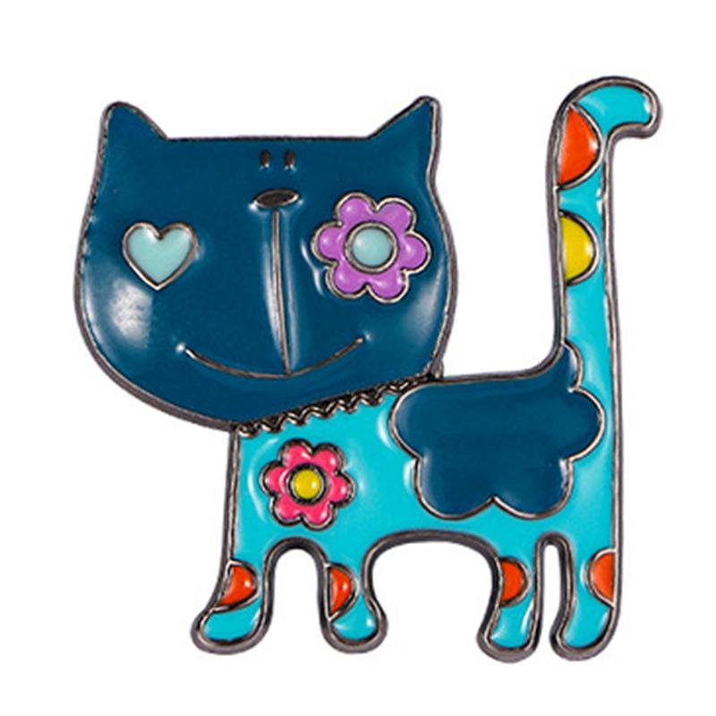 Очаровательная брошь на булавке с мультяшным котом, милые вещи, женские милые ювелирные изделия унисекс, повседневные броши с животными для женской одежды