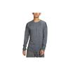 Yoga Dri-FIT Solid Color Quick-Dry Crew Neck Long Sleeve Fitness Top Men Tops Cool-Grey FB7776-065