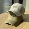 New trendy Korean-style sun-shading lettered denim baseball cap for spring and summer2026Male couples showing off their cute duck-billed caps, a
