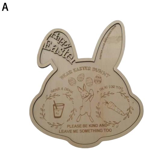 Тарелка для ужина с кроликом Yousheng, толстый деревянный поднос с пасхальным кроликом, весенняя праздничная пасхальная атмосфера, украшение дома, посуда