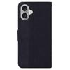 For iPhone 16 Case PU Leather Geometry Imprint Wallet Phone Cover