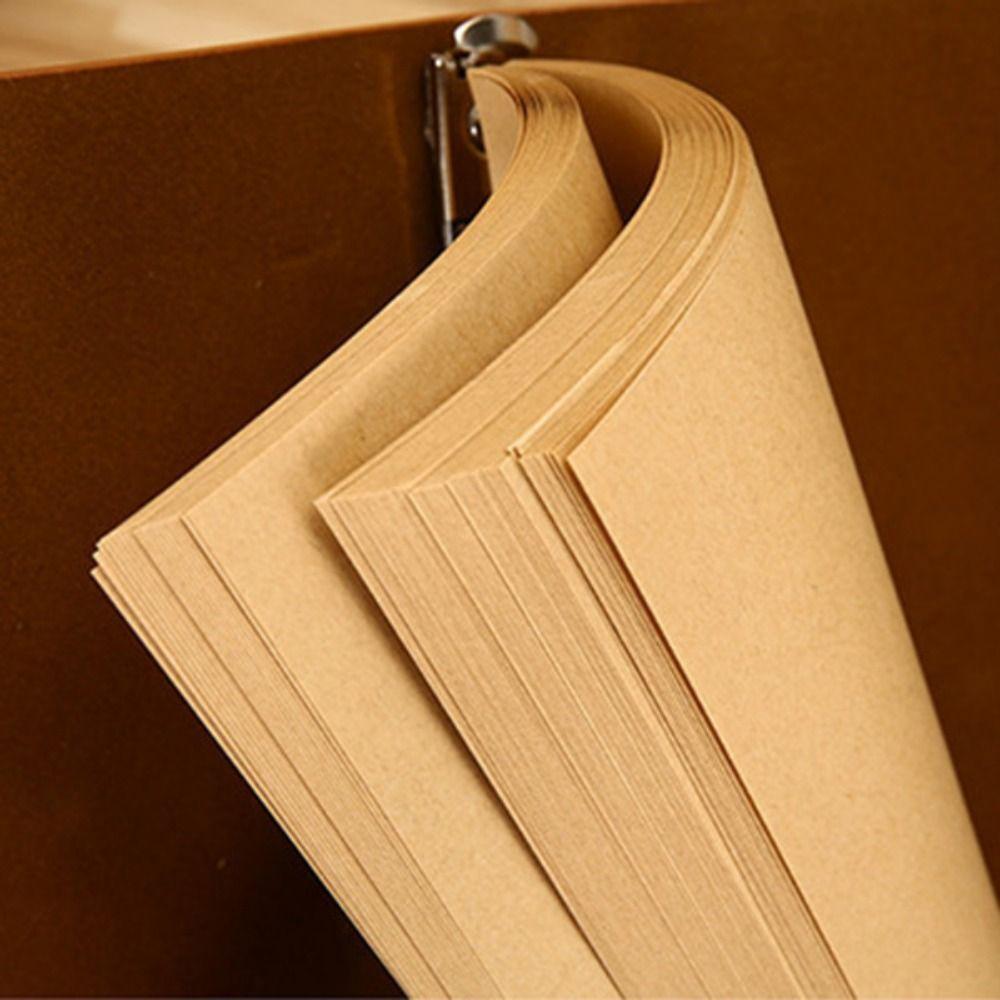 A7/A6/A5 Travelers Vintage Notebook Kraft Paper Blank Spiral Notebook PU Leather Notepad Retro Notebook Stationery